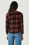 Dex Textured Plaid Blouse