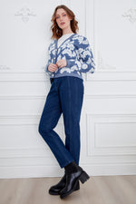 CYC Cardigan w/Leaf Print