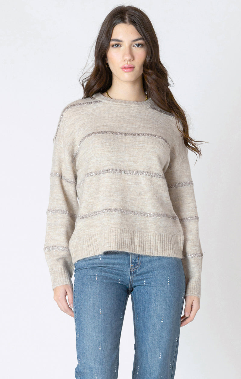 Dex Sequin Stripe Sweater