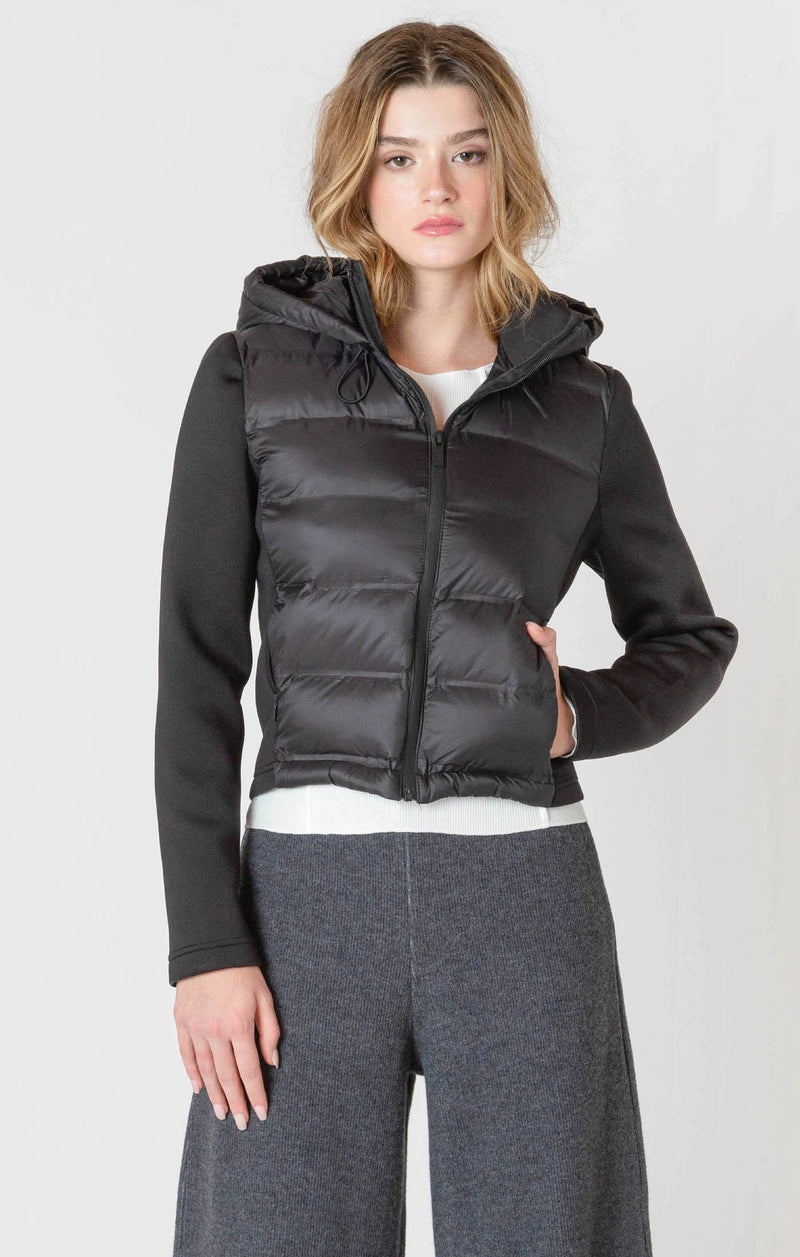 Room 34 Mixed Fabric Puffer Jacket