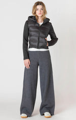 Room 34 Mixed Fabric Puffer Jacket
