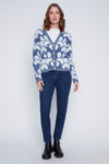 CYC Cardigan w/Leaf Print
