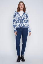 CYC Cardigan w/Leaf Print