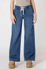 Room 34 Wide Leg Knit Denim Pants