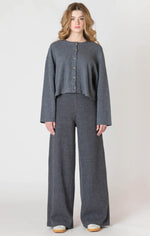 Room 34 Wide Leg Ribbed Knit Pant