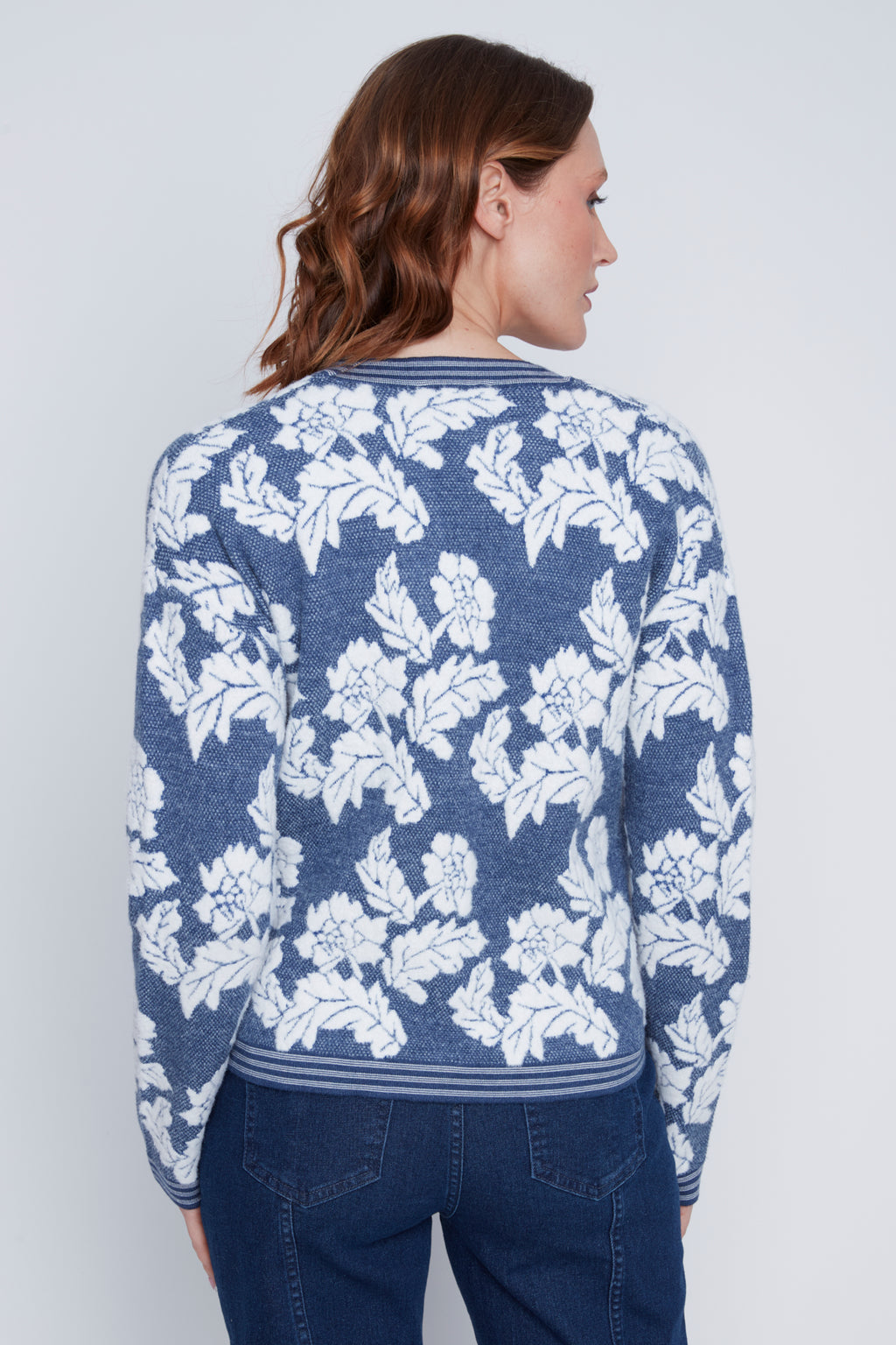 CYC Cardigan w/Leaf Print
