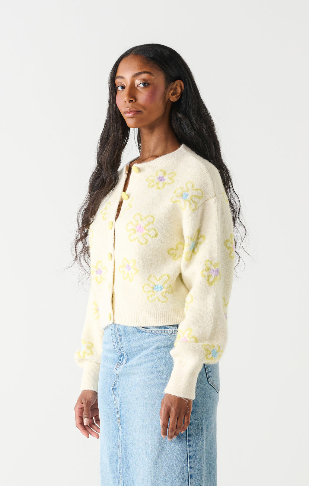 Dex Floral Embroidered Cardigan