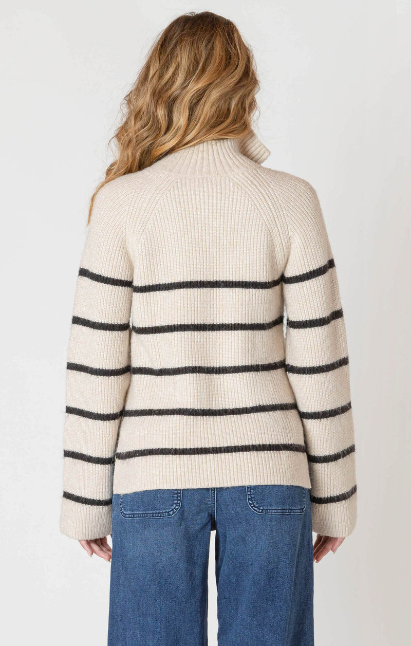 Room 34 Striped 1/2 Zip Sweater