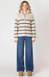 Room 34 Striped 1/2 Zip Sweater