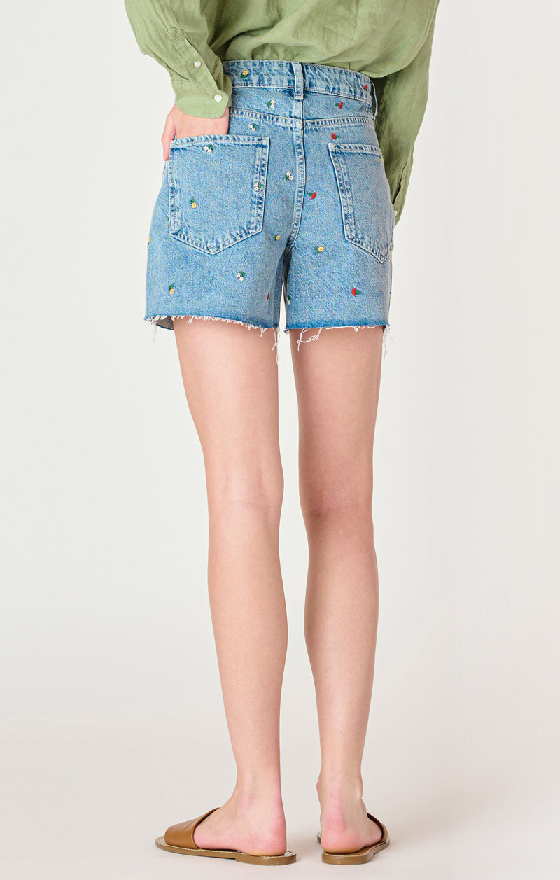 Dex Denim Shorts w/Embroidery