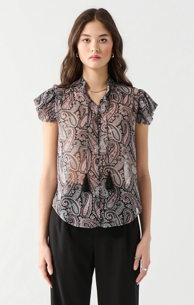 Dex Flutter Sleeve Blouse