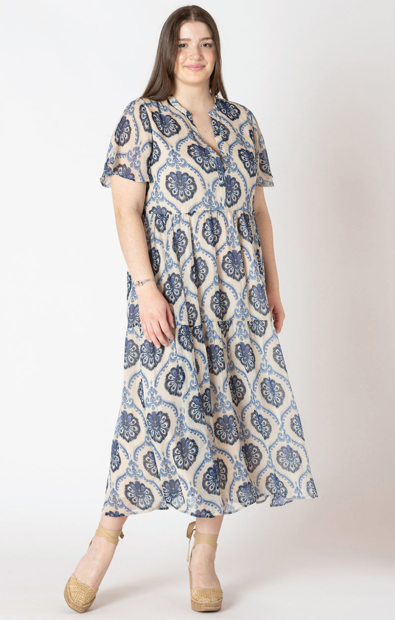 Dex Plus Midi Printed Dress