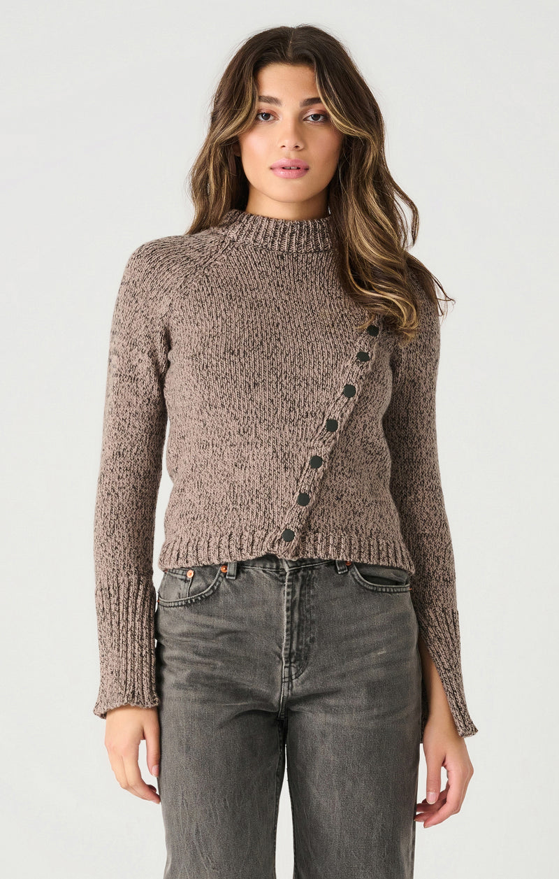 Dex Asymmetric Snap Sweater