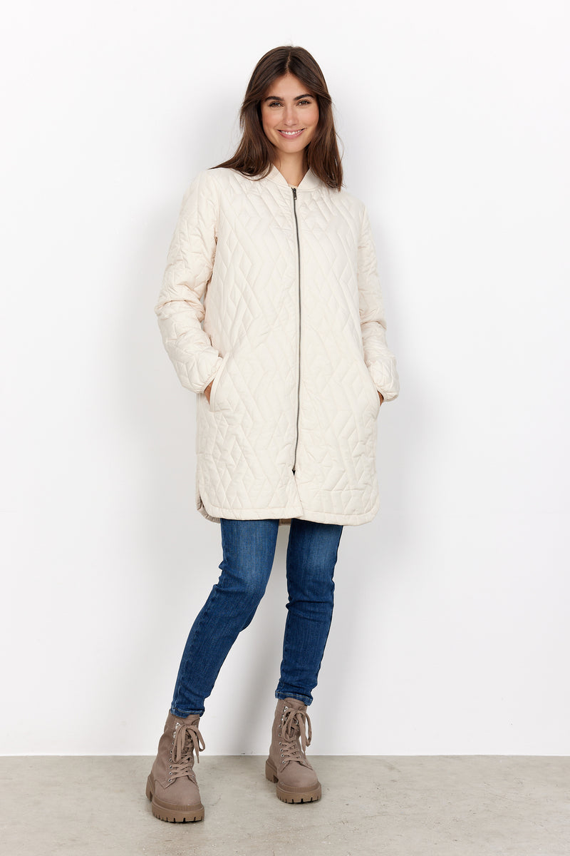 Soya Concept Quilted Mid-Length Coat