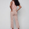 Charlie B Pullon Cropped Pant w/Side Button Detail