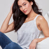 Charlie B Square Neck Floral/Pineapple Linen Cami
