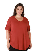 Dex Plus Rounded Hem Modal T-Shirt